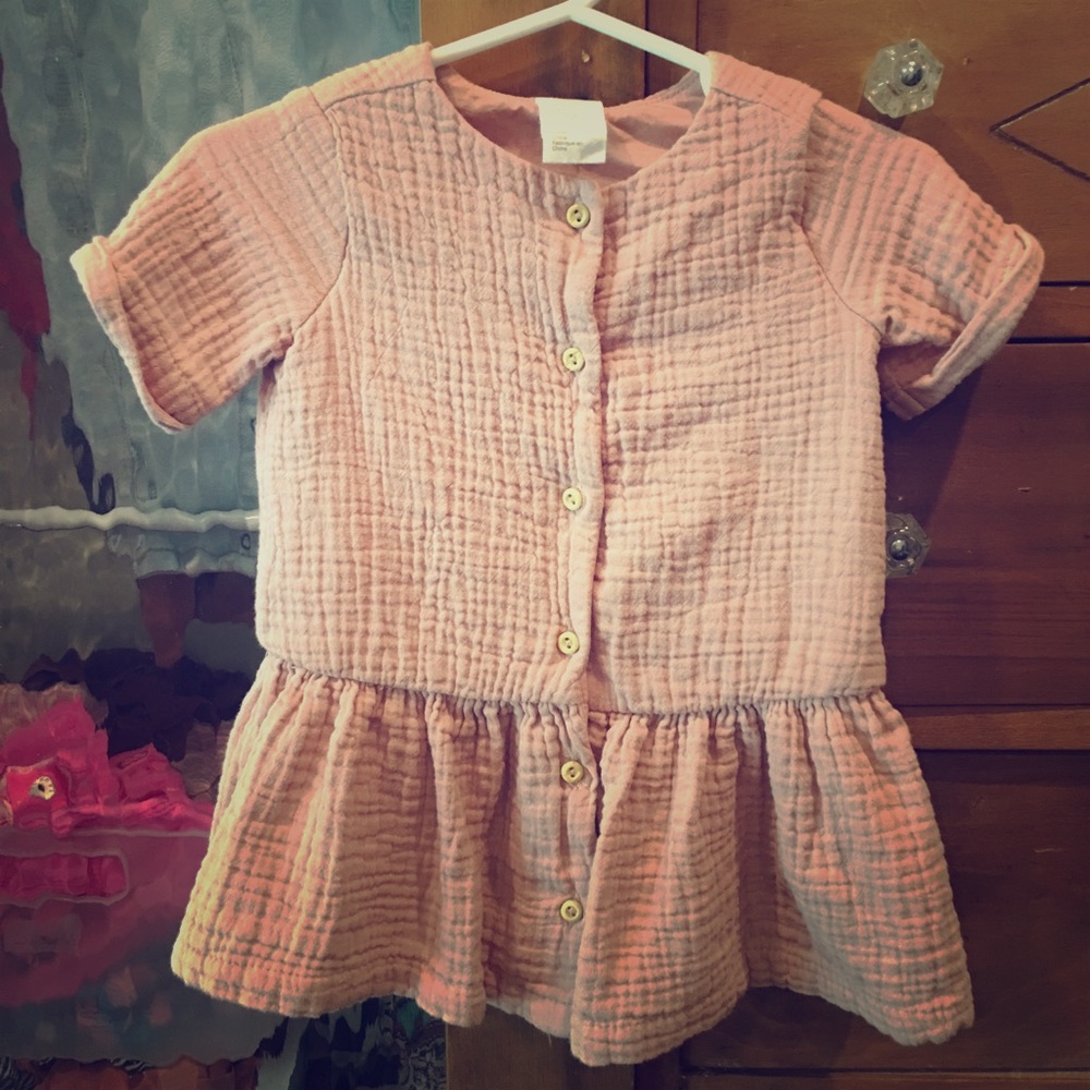 H&M pink Muslin dress
